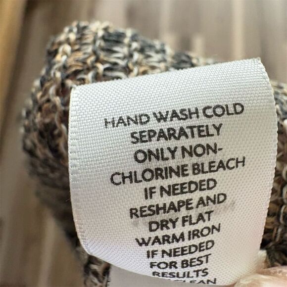 J. Jill Women's Multicolor Linen Knit V-Neck Pullover Sweater Size L - Picture 5 of 6